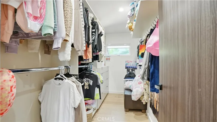 Upstairs walk-in closet