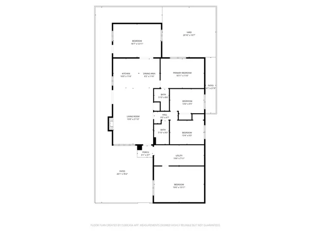 Layout with dimensions