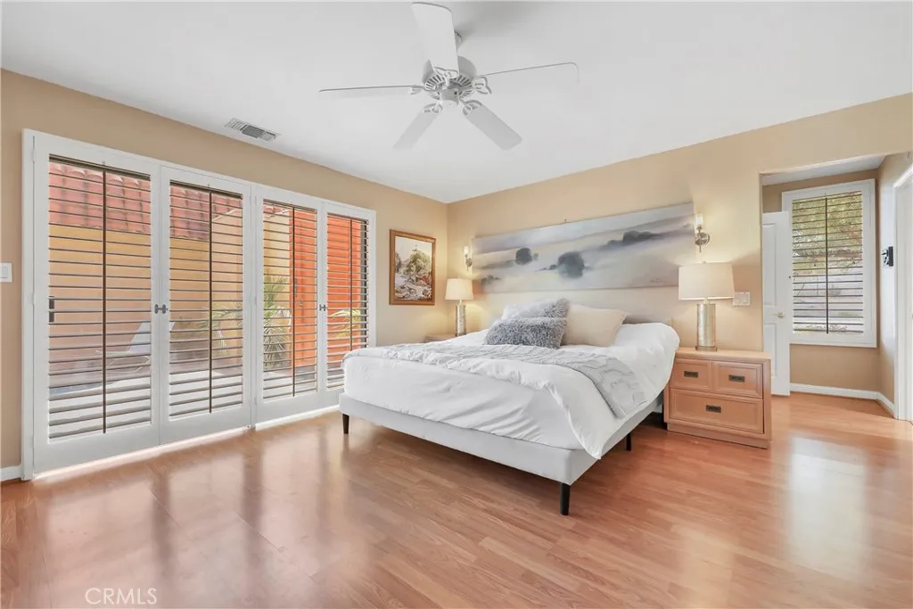 Primary bedroom and retreat. Step out of the sliding doors to relax in your spa unter the majestic desert stars.