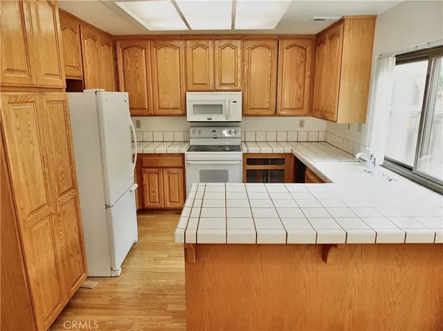 View of kitchen from family room