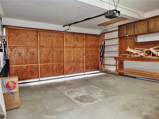view of garage which now has new opener