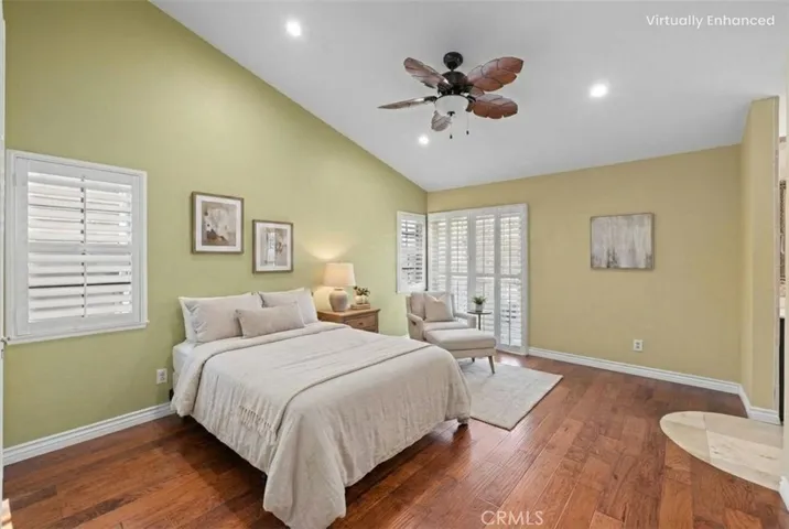 virtually staged primary bedroom