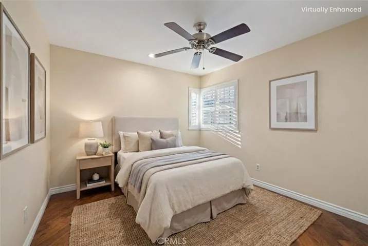 virtually staged second floor bedroom