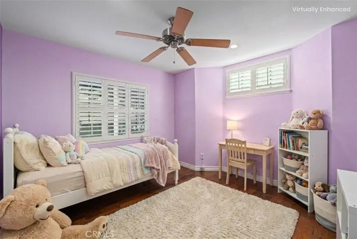 virtually staged second floor bedroom