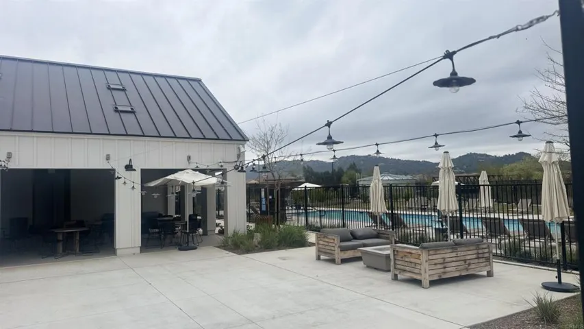 Patio area connected to the pool area at The Looko