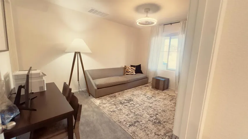 This bedroom with a living room and a full bath has a private entry. Excellen for rental  or in-law