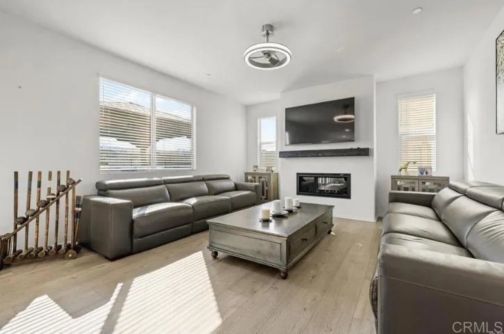 living room w/fire place