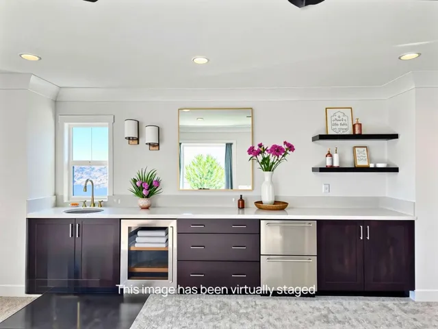 Virtually Staged - Loft Bar Area