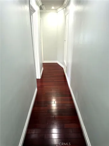 Hallway that leads to 2 bedrooms