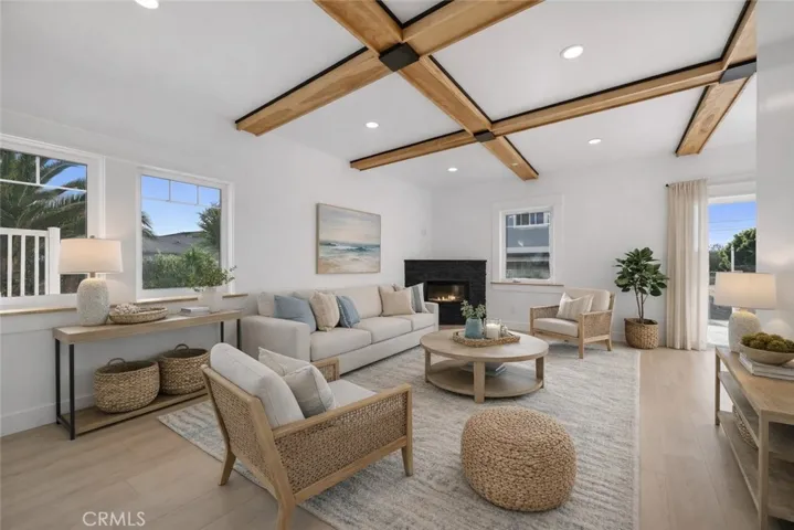 Virtually staged living room