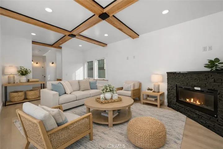 Virtually staged living room