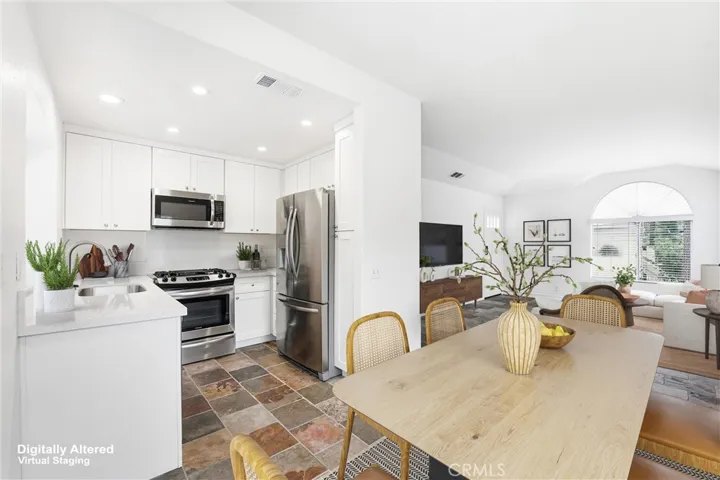 Kitchen & Dining - Virtually staged - Digitally enhanced