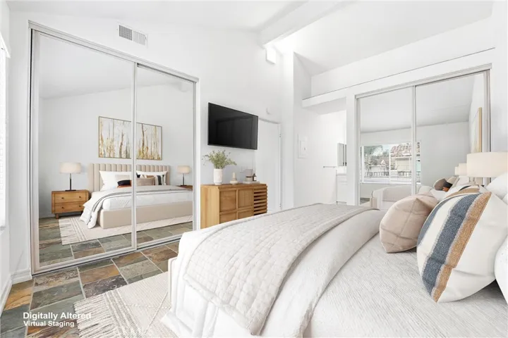 Bedroom - Virtually staged - Digitally enhanced