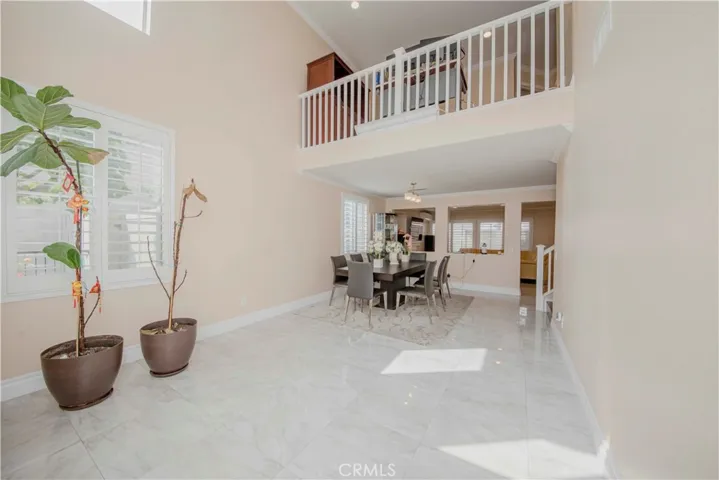 Entry High Ceiling Living Room