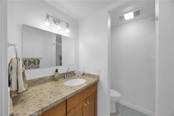 bathroom in quarters above garage