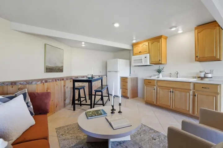 Main house lower level 2nd living area with kitchenette