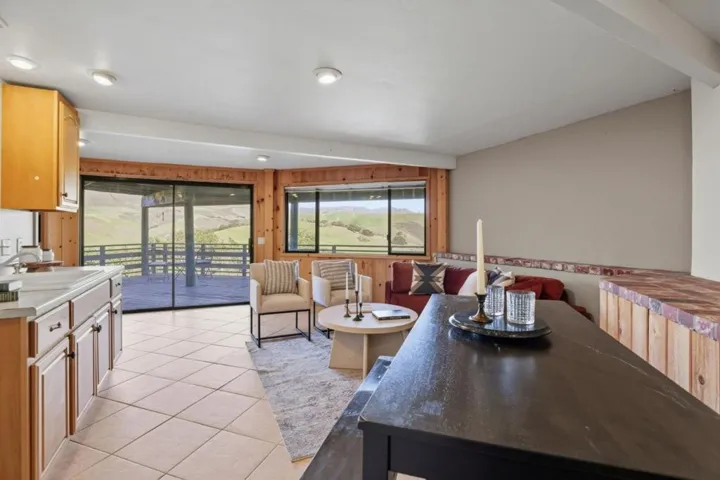 Main house lower level kitchenette and extra living area