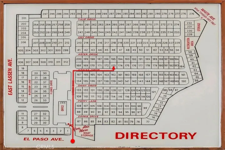 Map to the home - Entering from El Paso