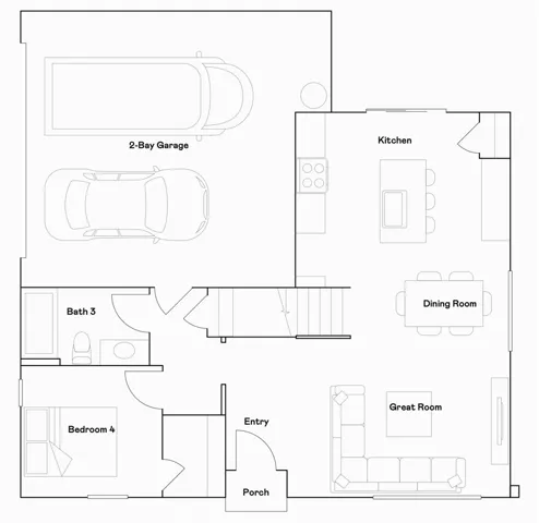 Residence 3 - level 1 floorplan