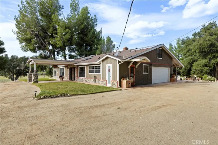 Side with attached garage