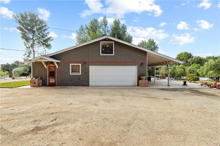 Garage side with new entry