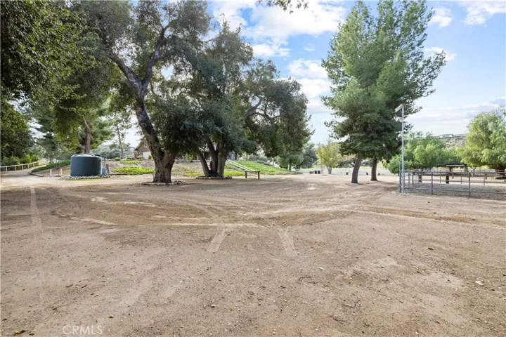 Open area drivable from 2 directions.