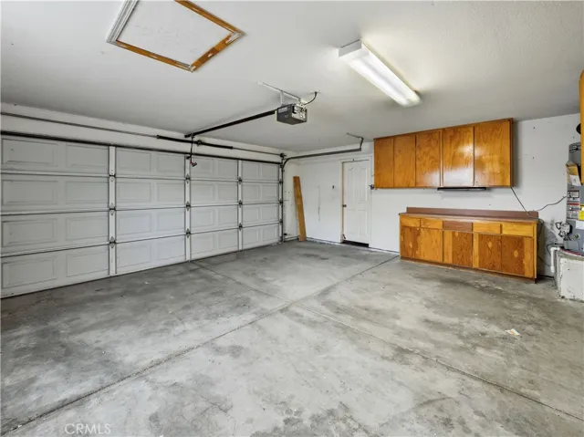 2 car garage loaded with storage