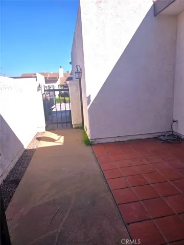 Entrance walkway and courtyard area