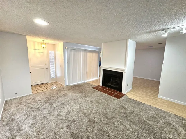 Living room with fireplace