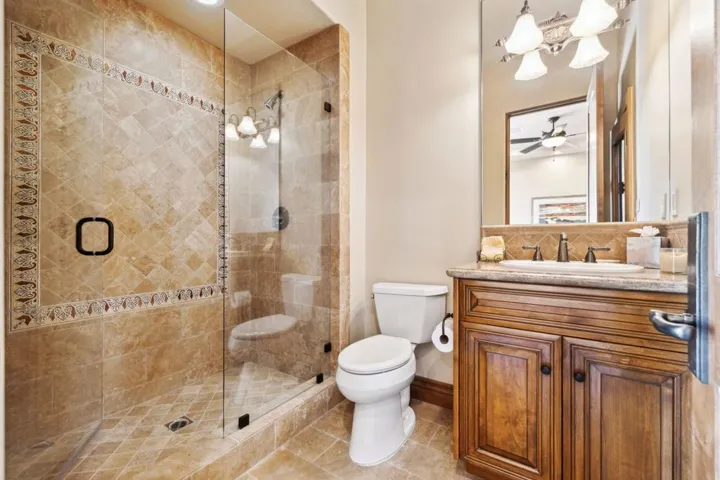 Guest suite (office) bathroom w/ sauna