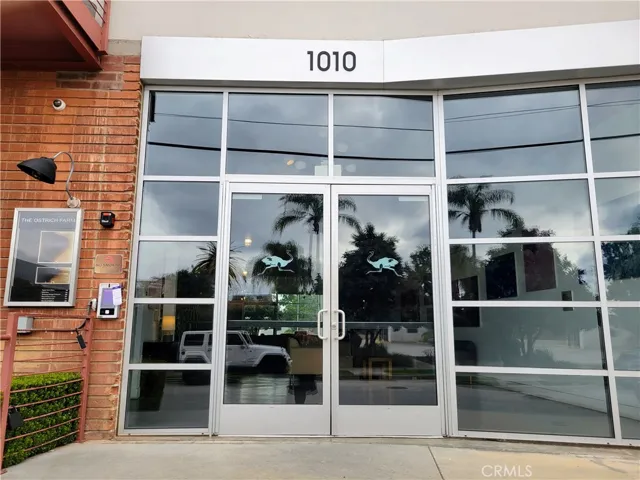 Secured entrance to the building