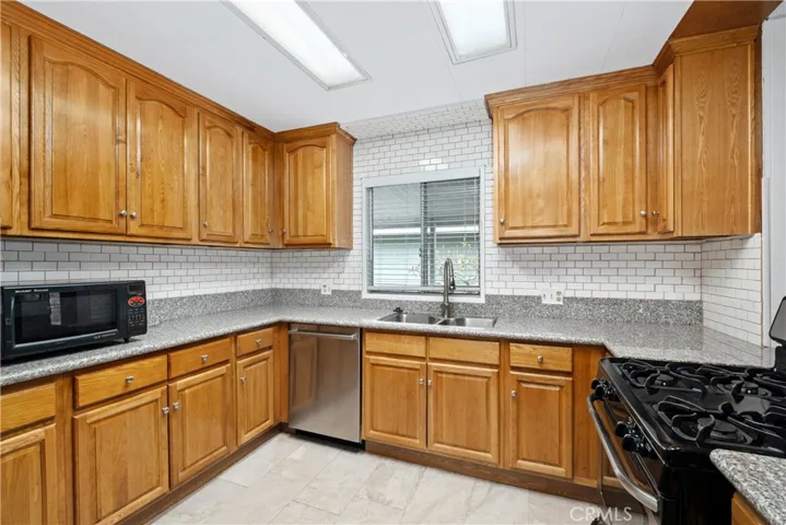 Kitchen with granite counters