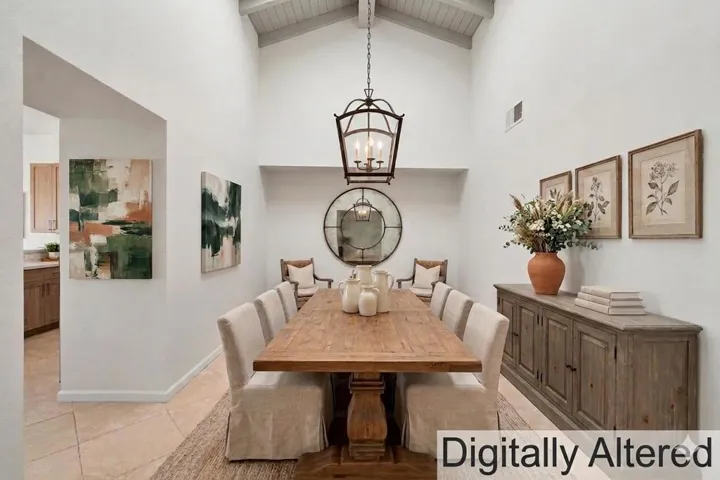Digitally Altered Dining Room