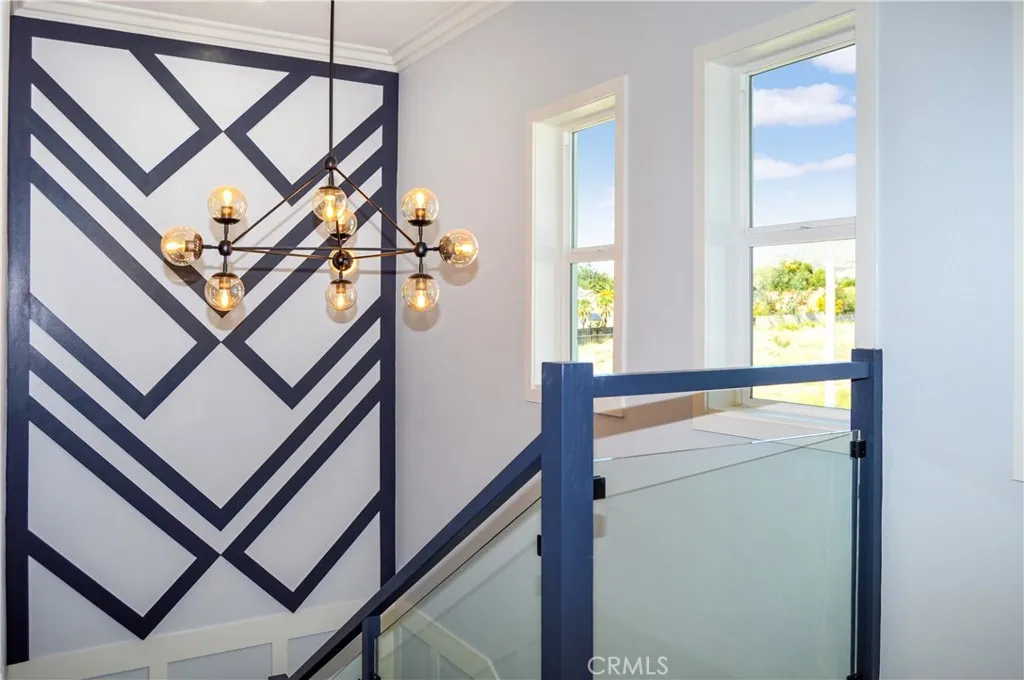 Unit 1 - Staircase with Custom Woodwork, Glass Panels, Custom Lighting & Windows to  Enjoy the View