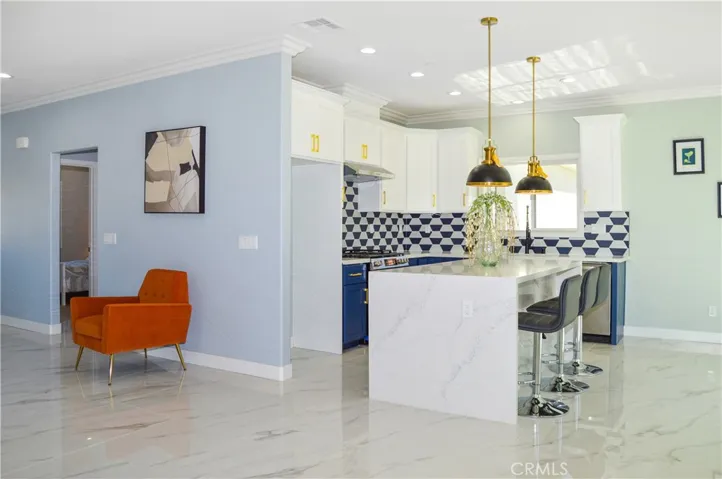 Unit 1 - Great Room Showing Waterfall Edge on Island