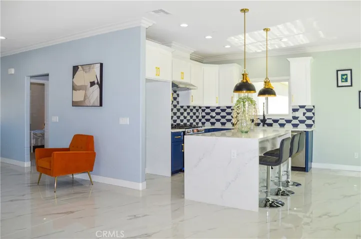 Unit 1 - Great Room Showing Waterfall Edge on Island