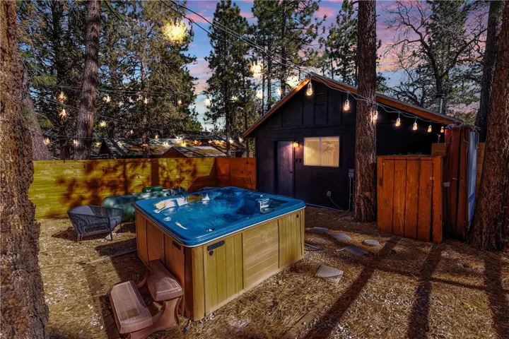 Hot tub twilight
