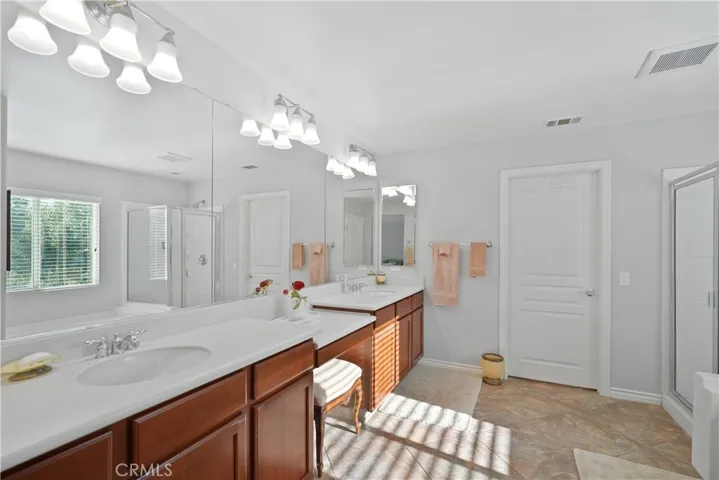 Primary bath designed with ease and balance.