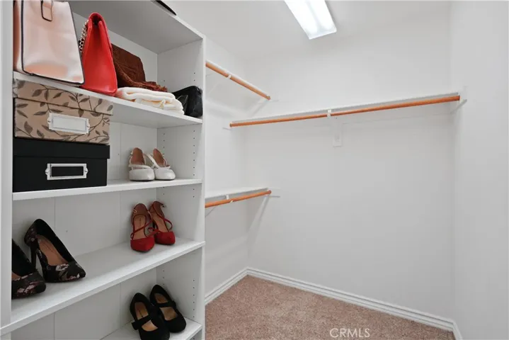 Walk-in closet with room to organize.