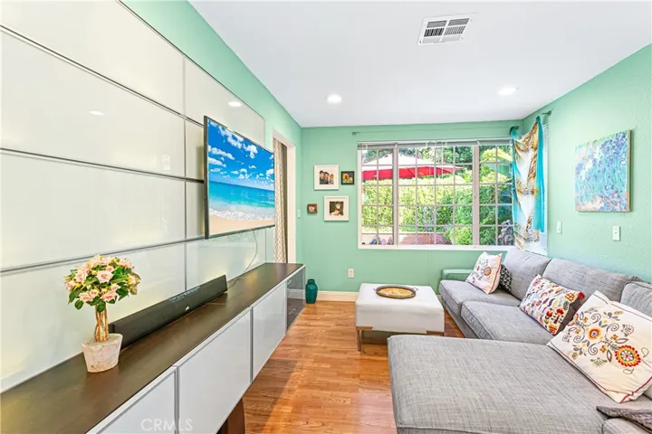 Family room open to the kitchen