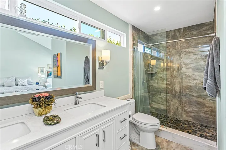 Upgraded master bathroom