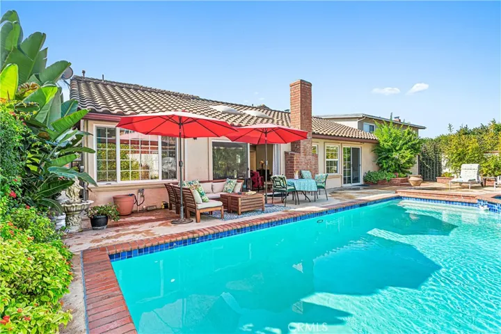 A private pool in its backyard
