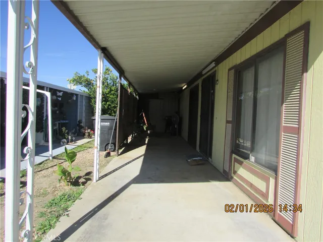 Left side of the car patio