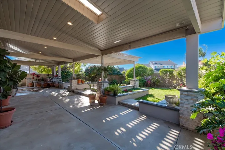 Under patio cover view
