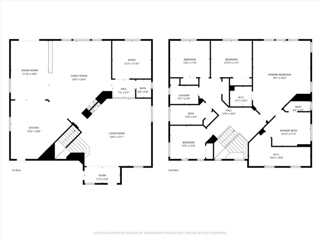 Floor Plan w/ *estimated* room size