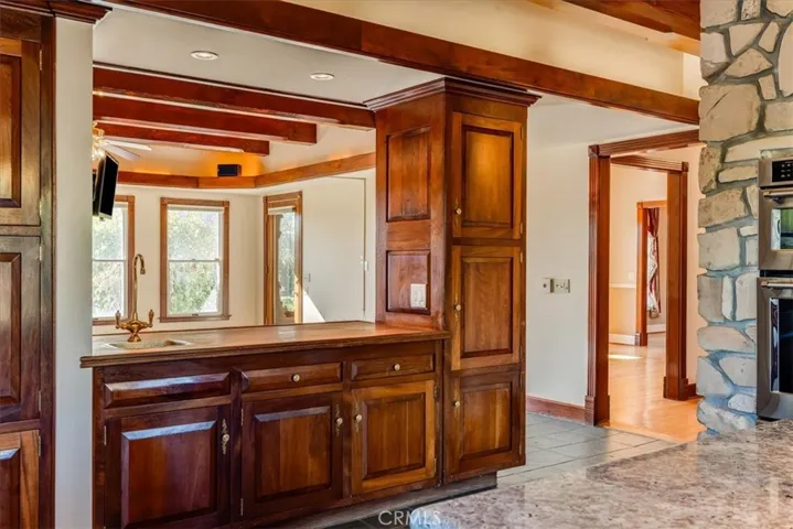 Kitchen and bar area cabinetry