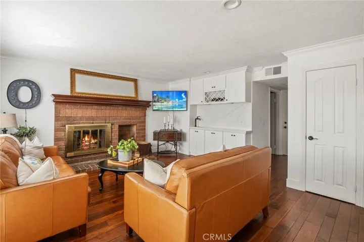 Convienent wet bar in family room.