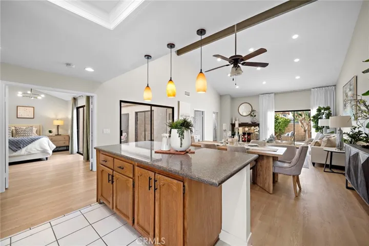 Everything is open concept living.