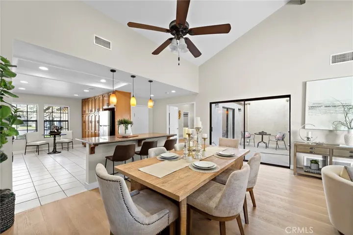 Formal dining open to living room and huge kitchen that also has breakfast bar and eat-in breakfast nook. Sliders lead to private atrium 2nd patio