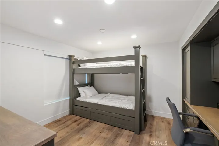 Bunk Bed and built in desk.